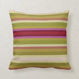 Almofada Borgonha E Greve Verde-Oliva