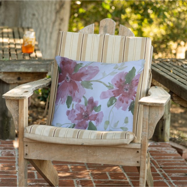 Almofada Borgonha rosa e verde escuro (Cadeira)