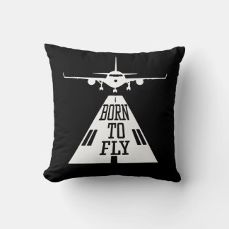 Almofada Born To Fly Aviation Pilot Flying Airplane Aircraf