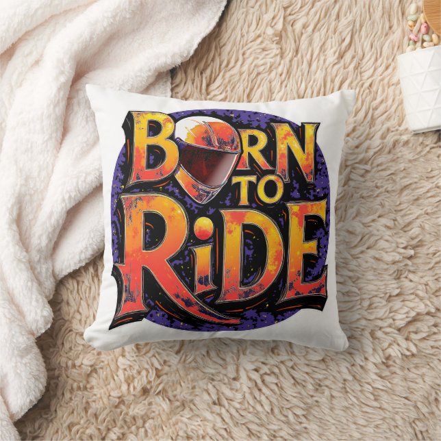 Almofada Born to Ride Throw Pillow (Cobertor)