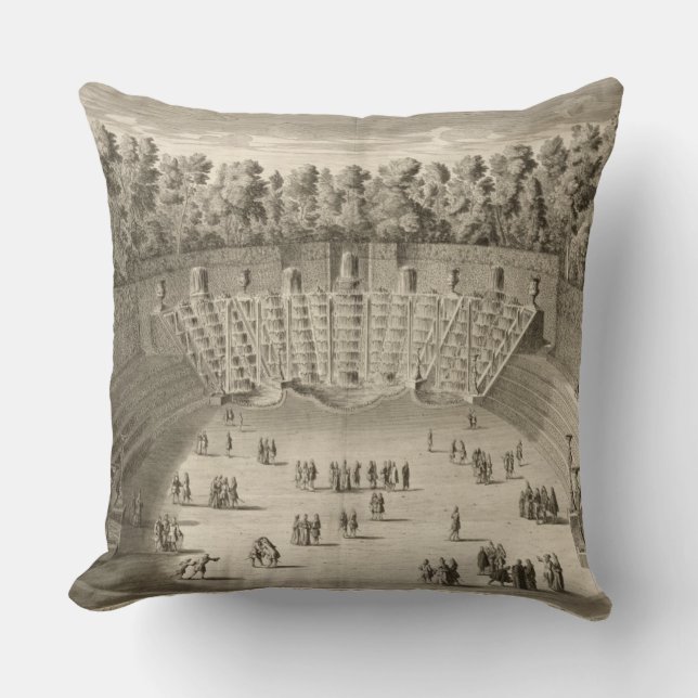 Almofada Bosque do Salle du Bal, Versalhes, 'de Les P (Frente)