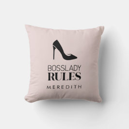 Almofada Boss Lady Rules Stiletto Logotipo Blush