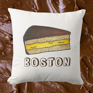 Almofada Boston Cream Pie Slice Dessert Massachusetts
