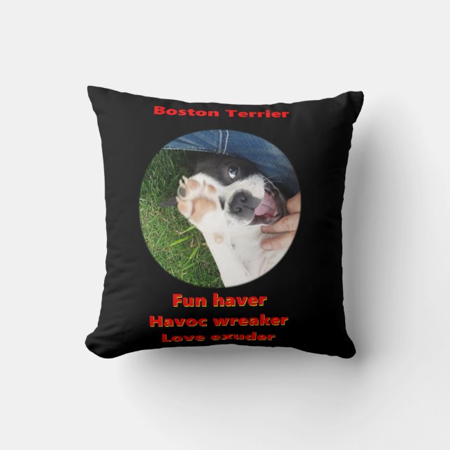 Almofada Boston Terrier - Divertido (Frente)