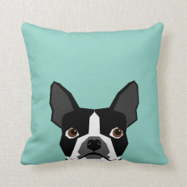 Almofada Boston Terrier - Ilustração de arte de animais de 
