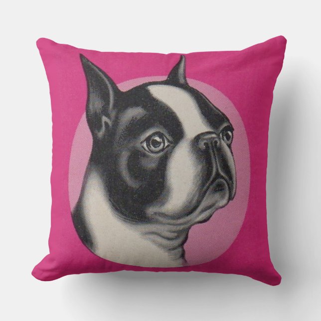 Almofada Boston terrier impressão (Frente)