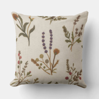 Almofada Botânica Boho – Travesseiro de Flores Sil