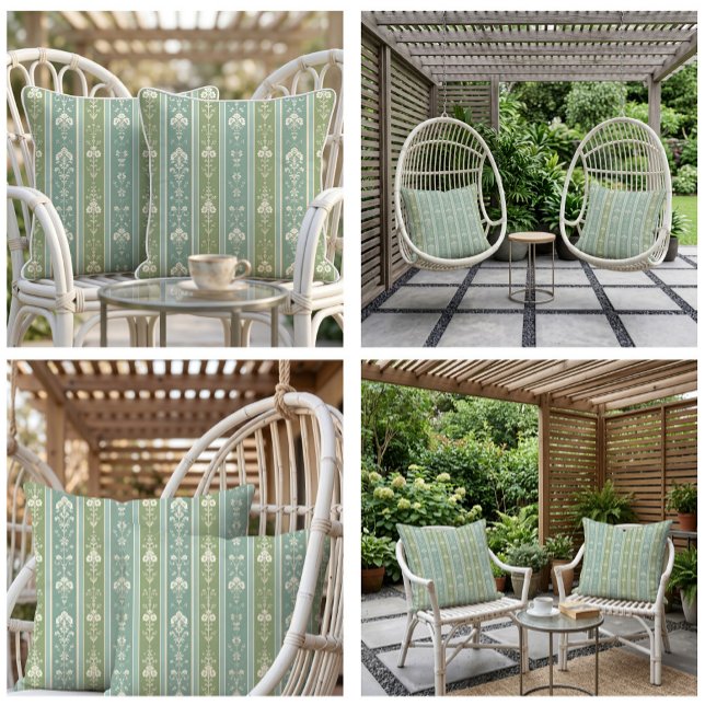 Almofada Botânica Celestine Blossom Row Cove (Classic botanical beauty, crafted to make every guest feel at home)