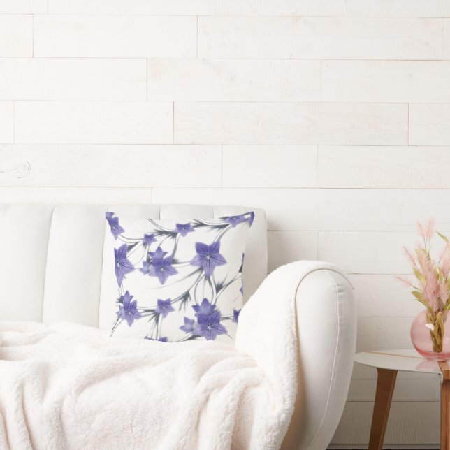 Almofada Botânica da Vinha Floral Púrpura (Sofá)