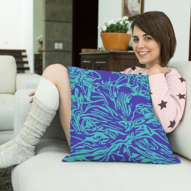 Almofada botânica das flores abstrato tropicais (Criador carregado)