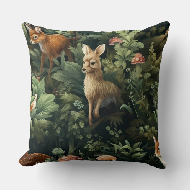 Almofada Botânica de Amigos da Floresta Selvagem (Frente)