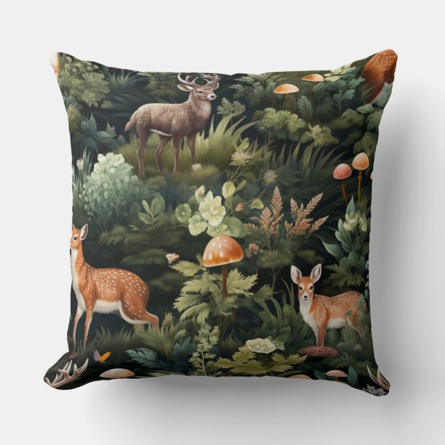 Almofada Botânica de Amigos da Floresta Selvagem (Frente)