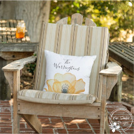 Almofada Botânica de Aquarela Personalizada