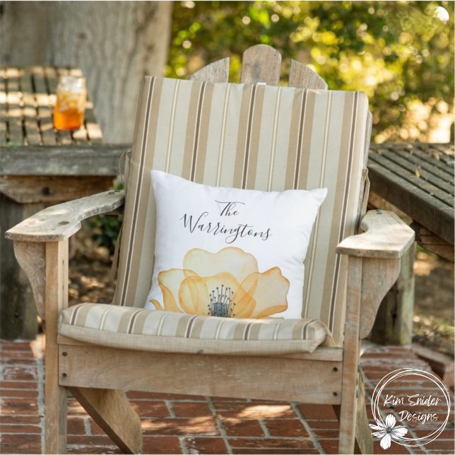 Almofada Botânica de Aquarela Personalizada (Criador carregado)