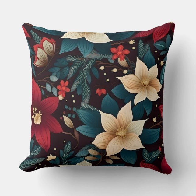 Almofada Botânica de Snowdrop Starry Blooms (Frente)