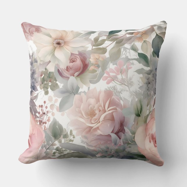 Almofada Botânica do Balé Bridal Azul (Frente)