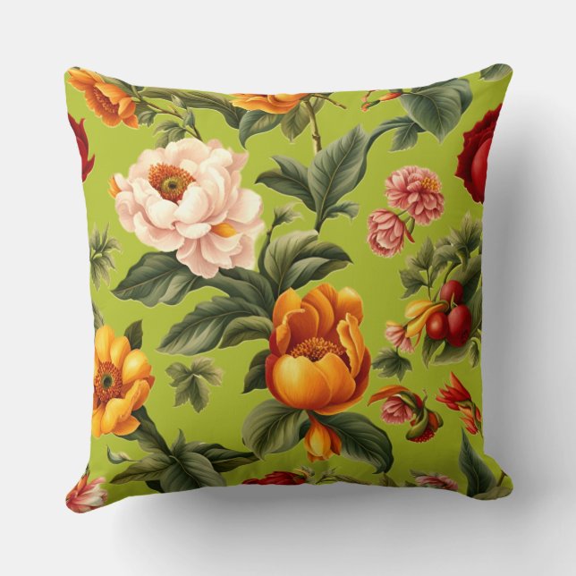 Almofada BOTÂNICA NO Travesseiro decorativo VERDE (Verso)