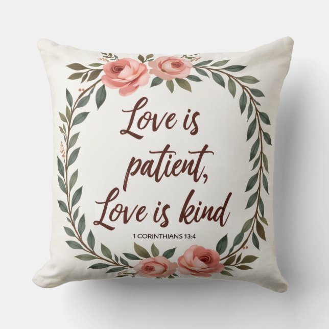 Almofada Botânica Temática de Amor (Frente)
