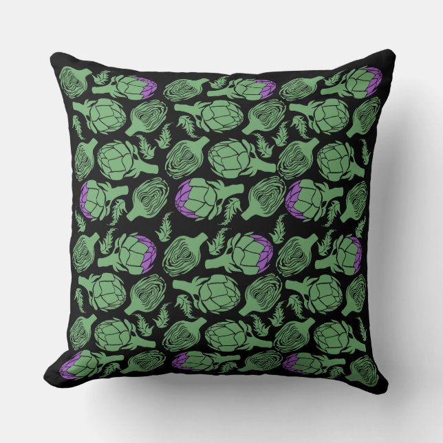 Almofada Botanical Artichoke Art Home Decor (Frente)