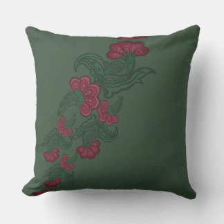 Almofada botanical green leaf pillow