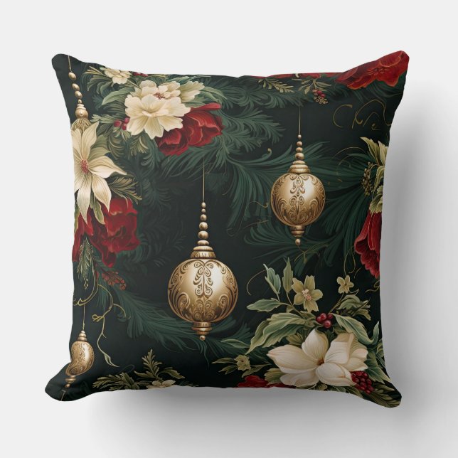 Almofada Botânico de Natal Balé Sombreado (Frente)