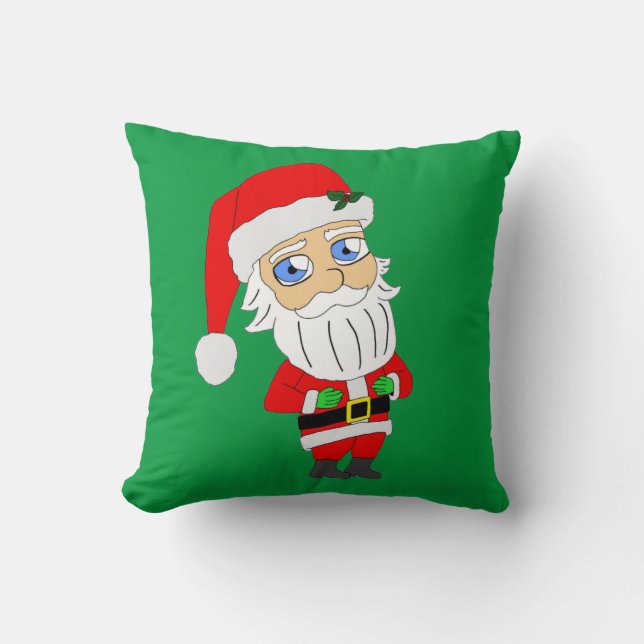 Almofada botão chibi santa claus (Frente)