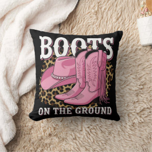 Almofada Botas no Chão Western Cowgirl Linedance