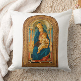 Almofada Botticelli (1445-1510) Madonna & Criança Enthroned