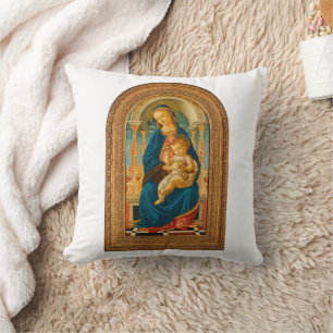 Almofada Botticelli (1445-1510) Madonna & Criança Enthroned