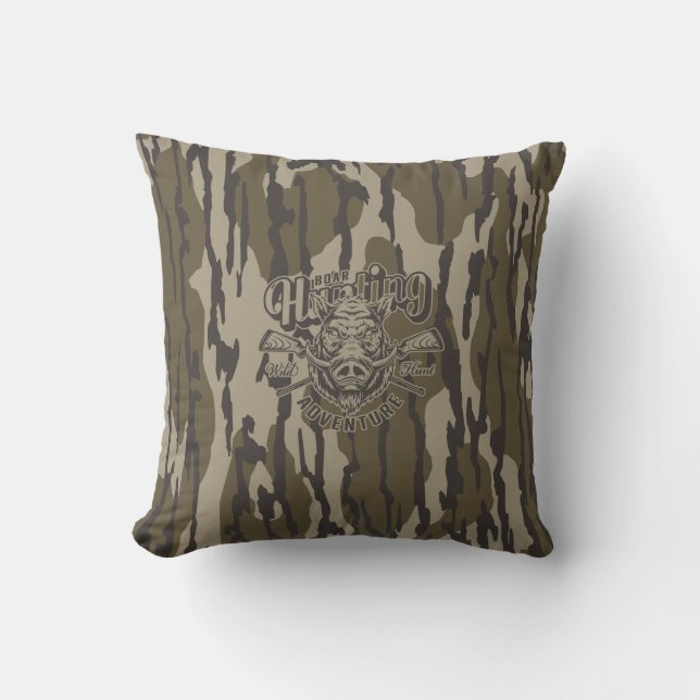 Almofada Bottomland Camo Boar Caçando Javalis (Frente)