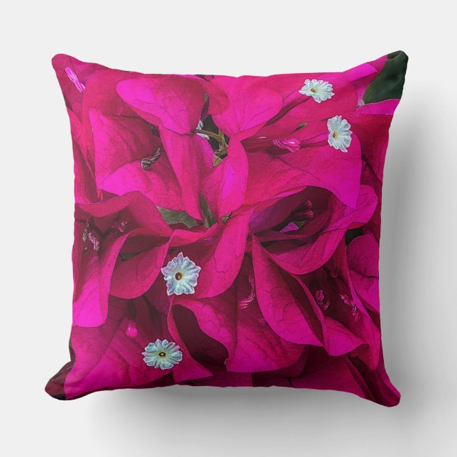 Almofada Bougainvillea Speaks for Itself Throw Pillow (Frente)