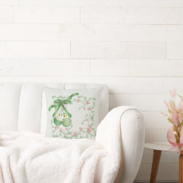 Almofada Boughes of Holly Light Green Pink