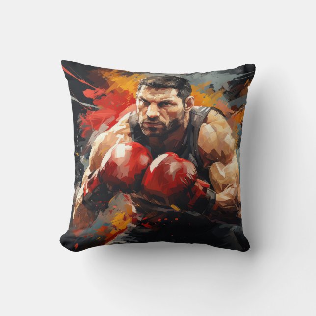 Almofada Boxer Boxer Sport Painting Abstrato Art Decor (Frente)