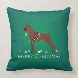 Almofada Boxer Dog Felry Design de Natal