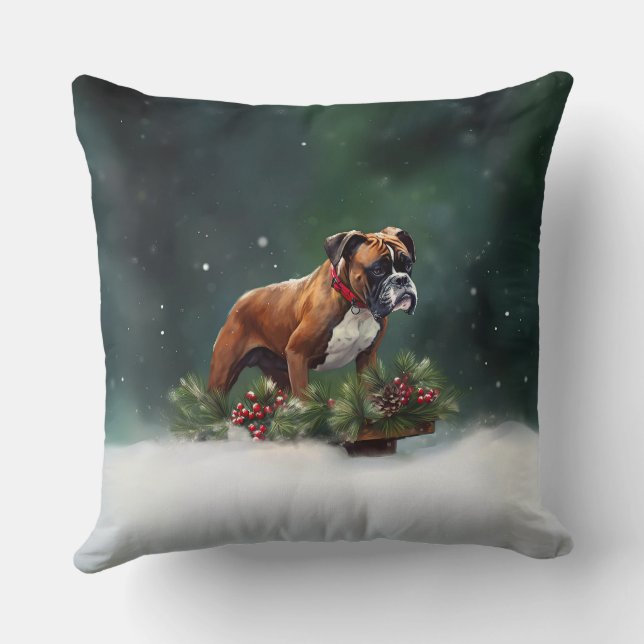 Almofada Boxer Natal neve inverno (Verso)