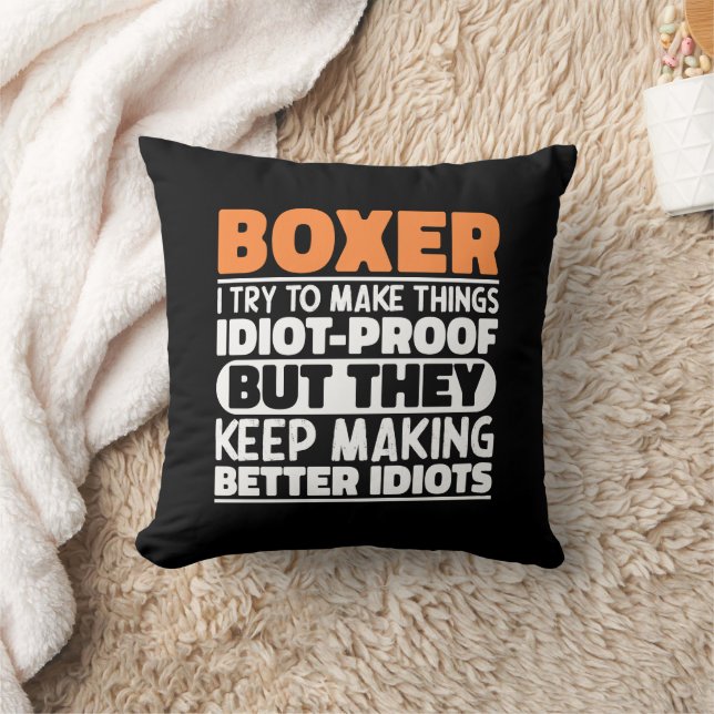 Almofada Boxer, Tento Engraçado Dizer Legal Boxer (Cobertor)