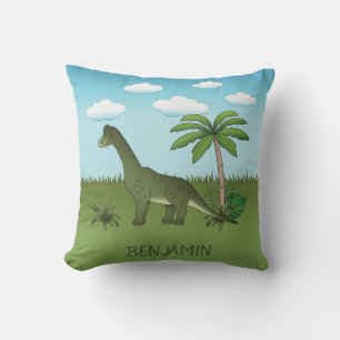 Almofada Brachiosaurus Dinosaur Blue Sky Nome Personalizado