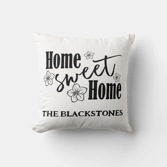 Almofada Branca Home Sweet Home (Frente)