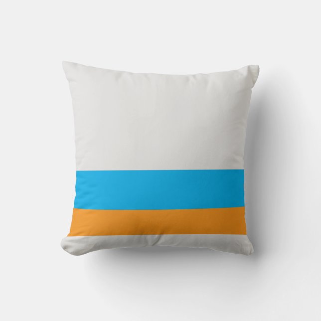 Almofada Branco com Linhas de Divisor + Duas Cores (Frente)