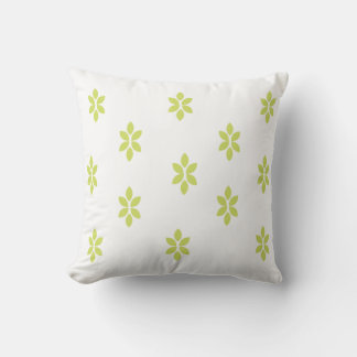 Almofada Branco com Travesseiro decorativo de folhas verdes