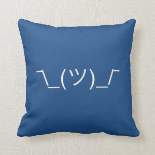 Almofada branco contínuo do ¯ \ _(ツ) _/¯ Smugshrug