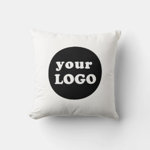 Almofada Branco de logotipo personalizado minimalista