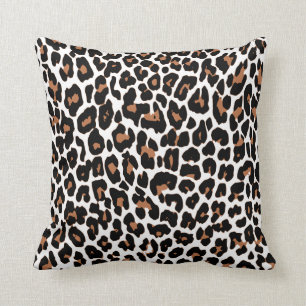 Almofada Branco do leopardo do Aqua