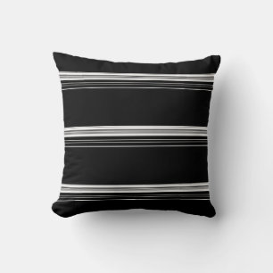 Almofada Branco preto-chic listrado