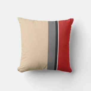 Almofada Branco preto cinzento vermelho bege