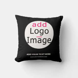 Almofada Branco preto personalizável para chic comercial