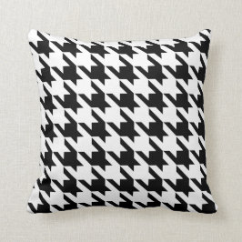 Almofada Branco preto Pied De Poule Houndstooth