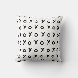 Almofada Branco & Preto X O XO X&O's Moda Fofo