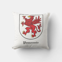 Almofada Brasão de Armas da Pomerânia Arte Majestosa do Gri