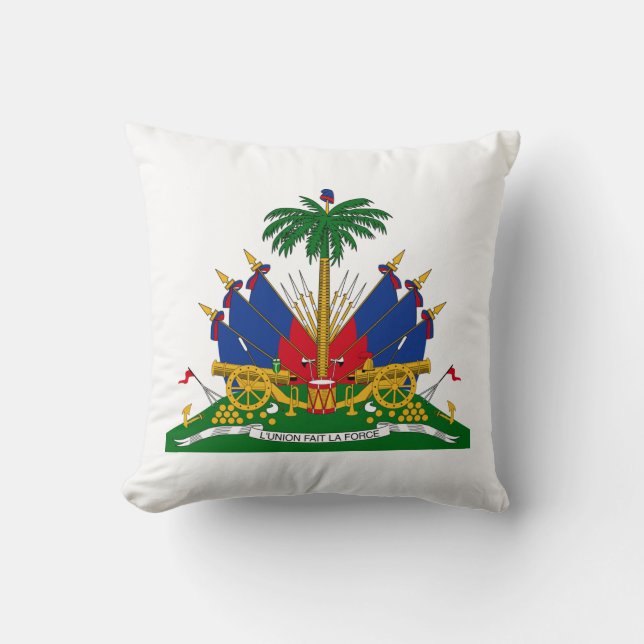 Almofada Brasão de Armas Haitiano (Haiti) (Frente)